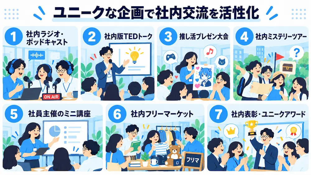 【ユニークな企画】面白い社内交流のアイデア